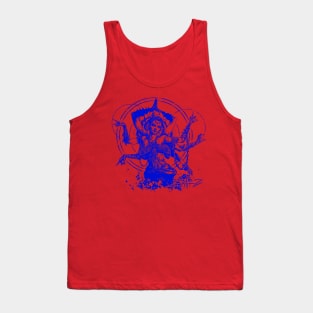 Kali Goddess Blue Ink Transparent Tank Top